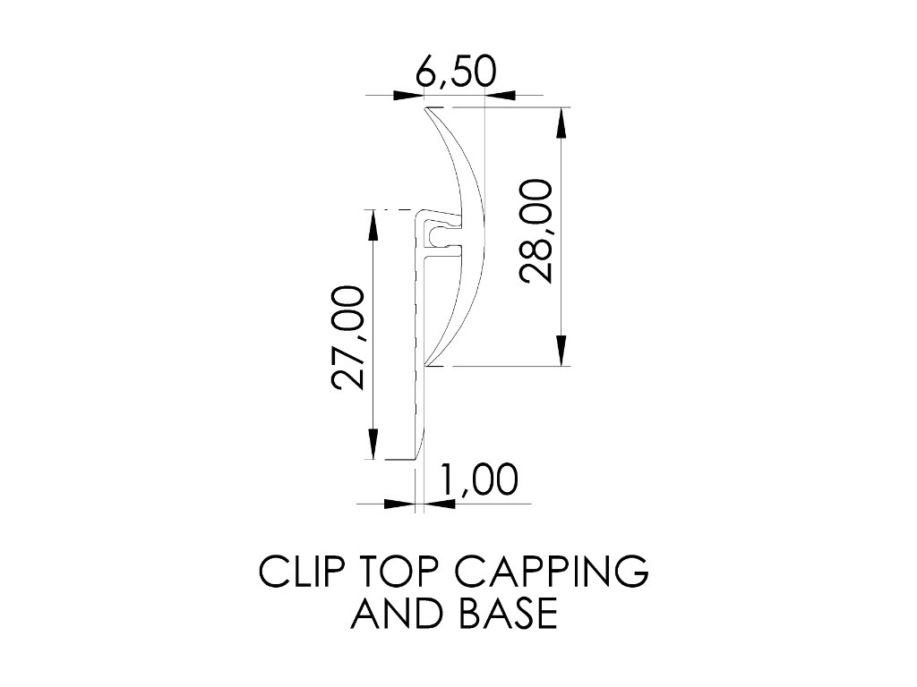 Clip Top Capping CTC30 and Base CB30 Extrusions Clip Top Capping CTC30 and Base CB30 Extrusions