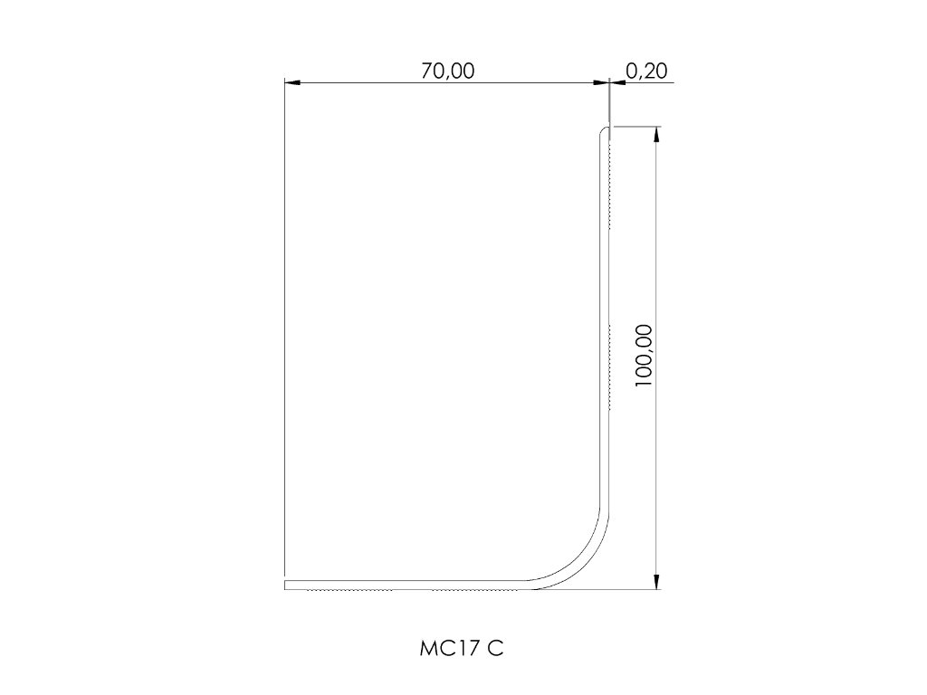 Skirting Extrusion MC17C Skirting Extrusion MC17C