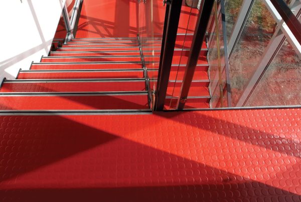 Warm Red Rubber Flooring Tile 012