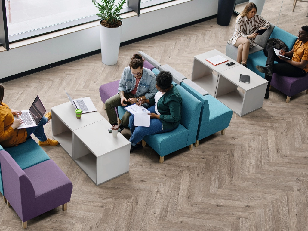 Polyflor Silentflor Upland Oak Parquet 8957